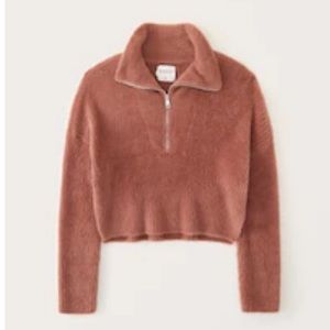 Abercrombie&Fitch Half Zip eyelash sweater